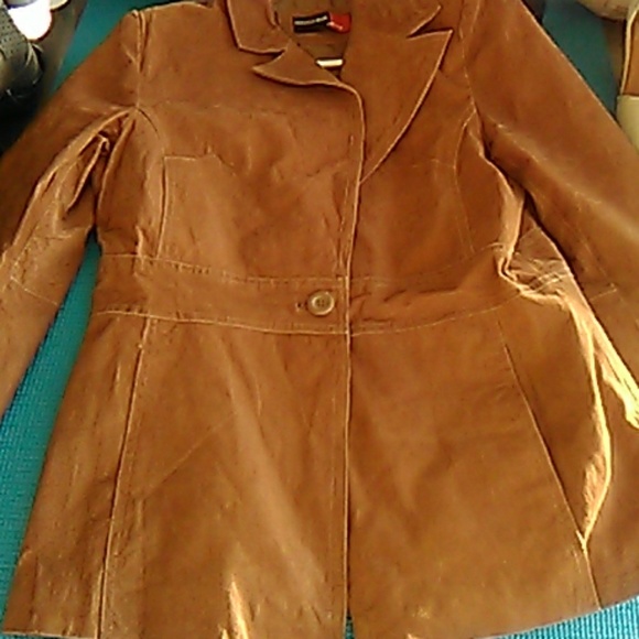 Single button suede jacket - Picture 3 of 4